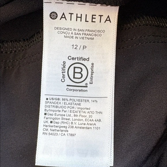 NWOT Athleta Endless Black Pants size 12/P - Picture 8 of 10